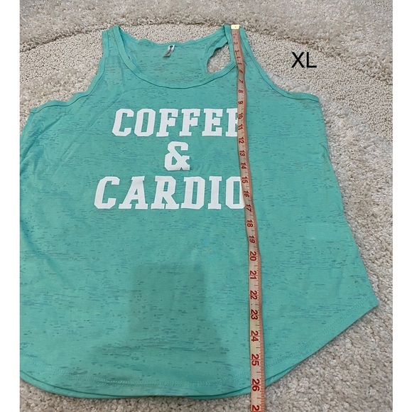 Coffee Cardio racer back tank top muscle tank small medium large XL NWT - Picture 11 of 13